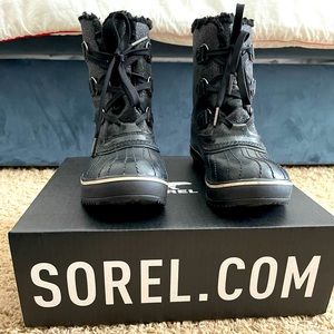 Sorel Duck Boots, Black Sparkle, Waterproof